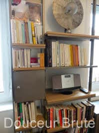 Bibliothèque Composable sur Mesure en Métal et Chêne "LILAS"