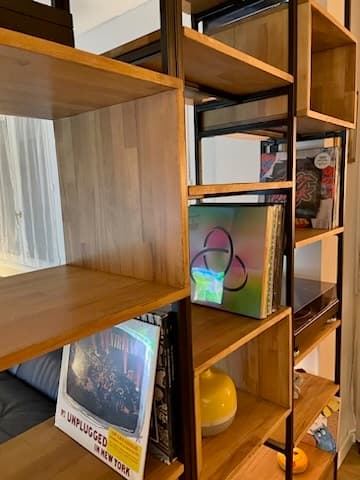 Bibliothèque double face BOXES BOOKS en hêtre sur mesure