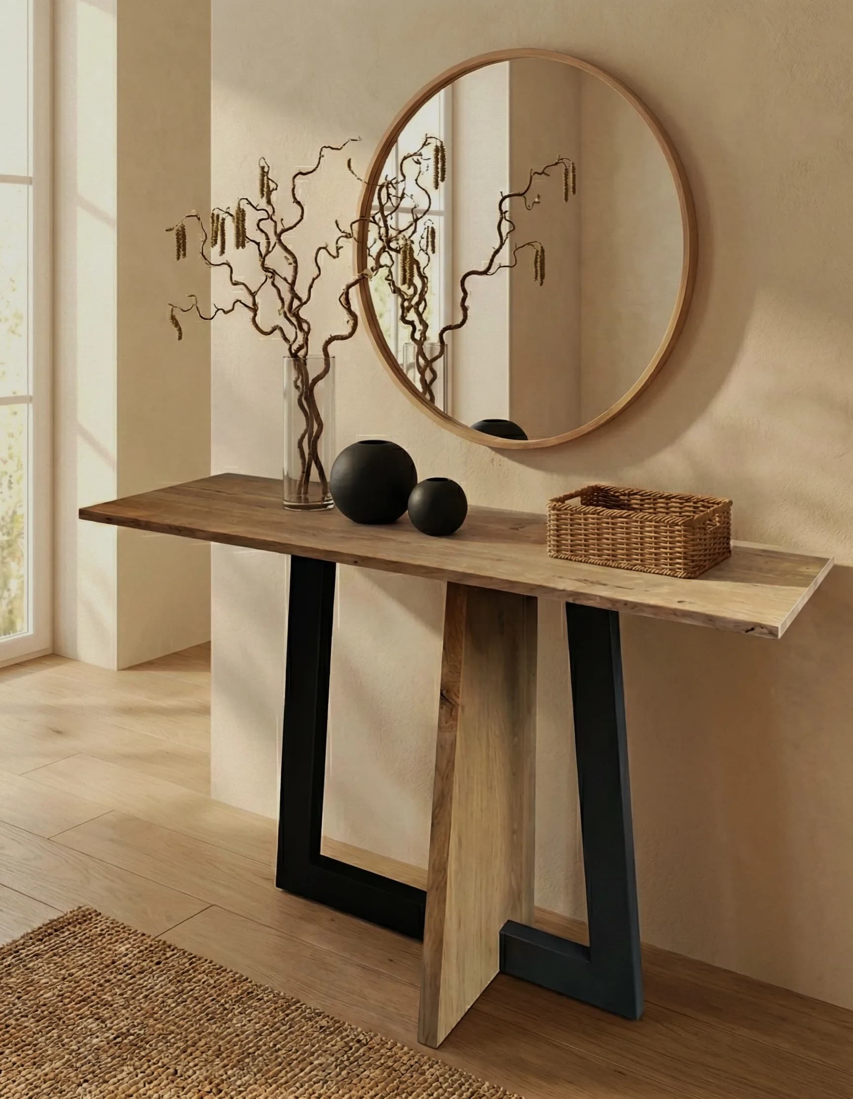 Intérieur épuré et chaleureux : l'art des finitions bois et métal