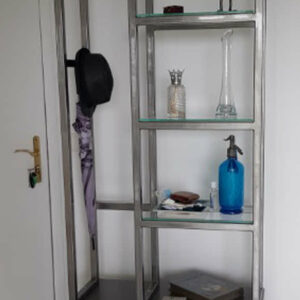 Meuble d'Entrée en Métal et Verre "BOCHIC"