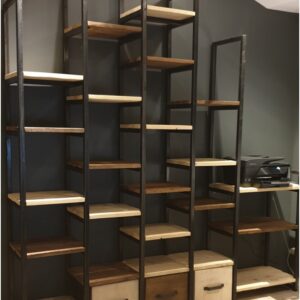 Bibliothèque sur Mesure en Métal et Bois "ÉCHELLES EP"