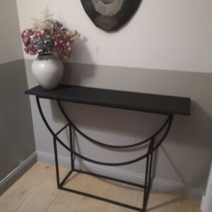 Console contemporaine "MALIA" en métal & chêne massif