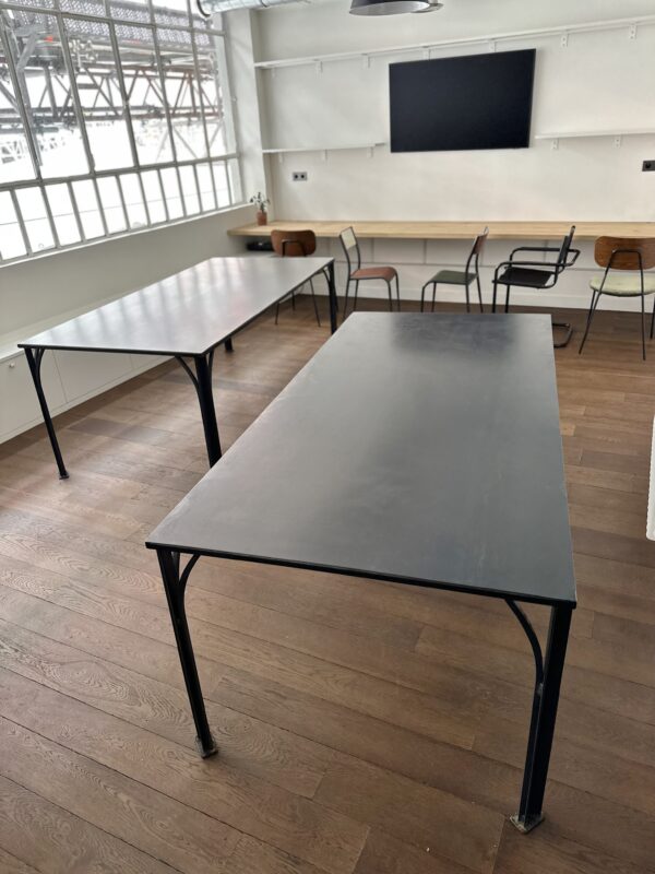 Table à manger en acier brut industrielle "BALTARD" – Image 7