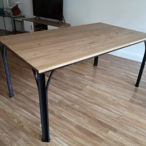 Table repas style industriel en métal et bois massif "BALTARD"