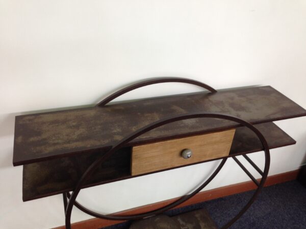 Console design " DOUBLE RONDE" avec tiroir – Image 2