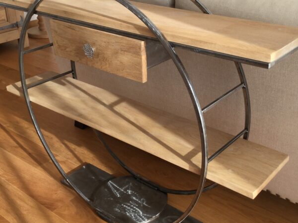 Console design " DOUBLE RONDE" avec tiroir – Image 5