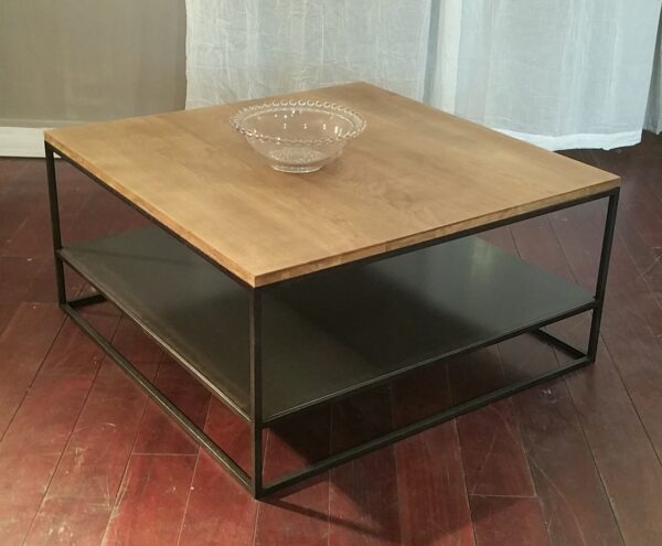 Table basse carre double plateau "WOOD" – Image 2