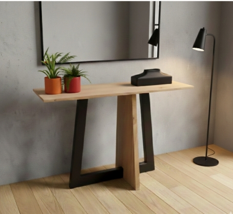 Nouvelle console Bois massif et métal sur mesure "HARMONIE" – Image 9