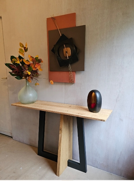 Nouvelle console Bois massif et métal sur mesure "HARMONIE" – Image 7
