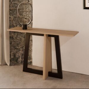 Une nouvelle création pour votre intérieur la console Bois massif et métal sur mesure "HARMONIE"