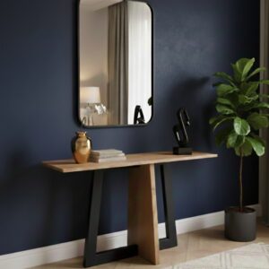 Nouvelle console Bois massif et métal sur mesure "HARMONIE"