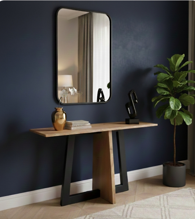 Nouvelle console Bois massif et métal sur mesure "HARMONIE"