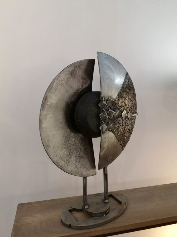 Sculpture acier et bois massif "METAMORPHOSE" – Image 5